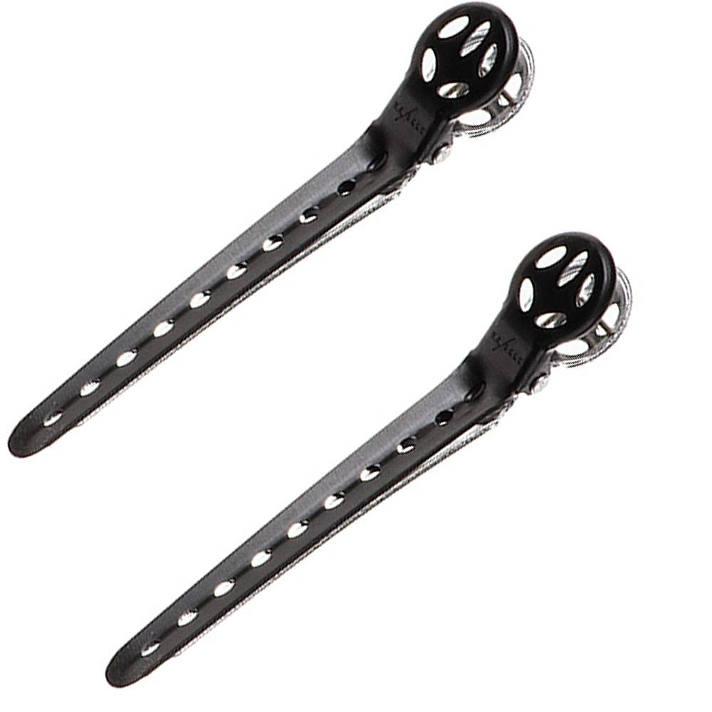 Y.S. Park Aluminium Hair Clips 100mm Black (2)