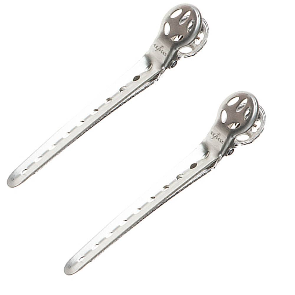 Y.S. Park Aluminium Hair Clips 100mm Silver (2)