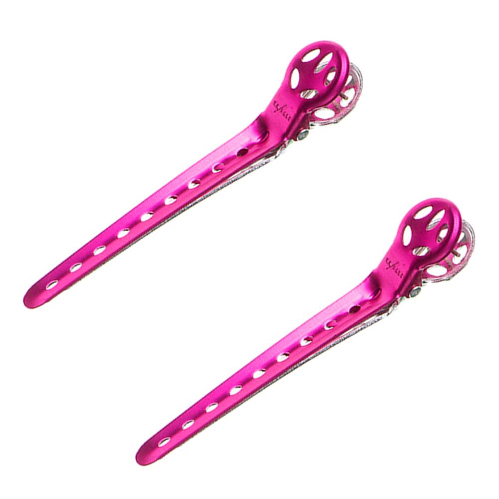 Y.S. Park Aluminium Hair Clips 100mm Pink (2)