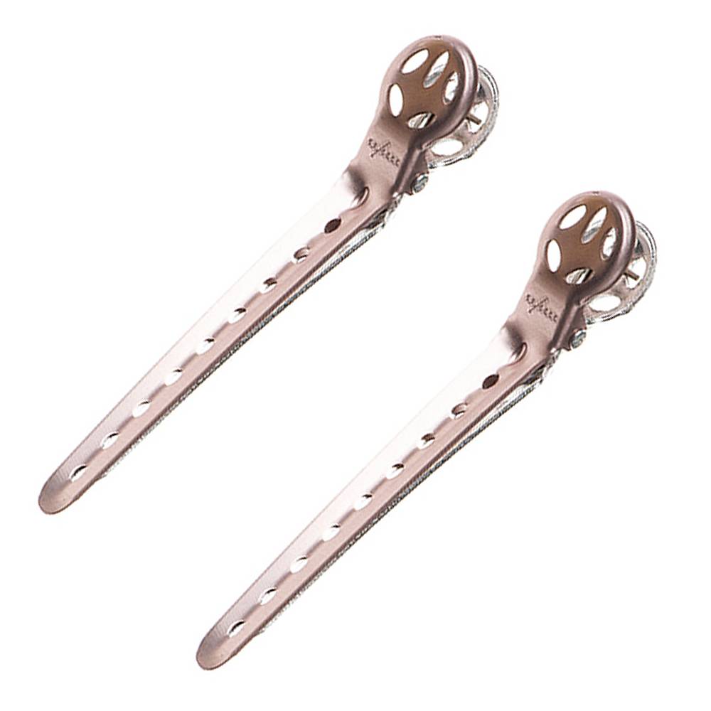 Y.S. Park Aluminium Hair Clips 100mm Pale Pink (2)