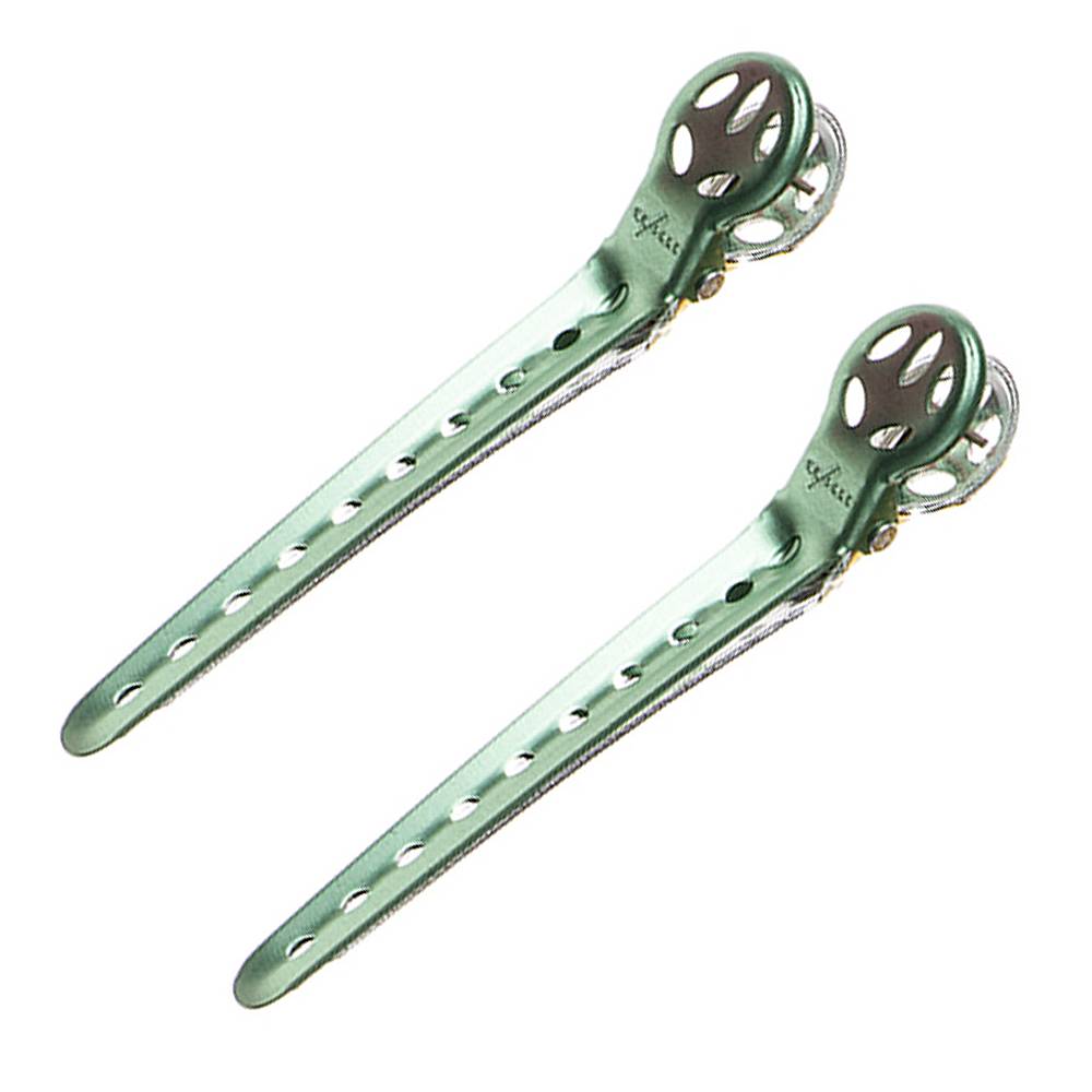 Y.S. Park Aluminium Hair Clips 100mm Pale Green (2)
