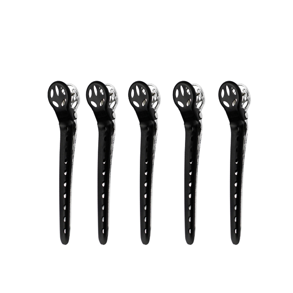 Y.S. Park Aluminium Hair Clips 100mm Black (5)