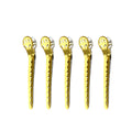 Y.S. Park Aluminium Hair Clips 100mm Gold (5)