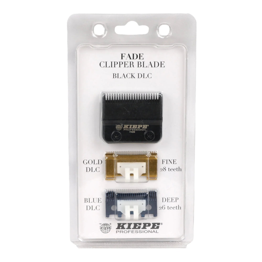 Kiepe Black DLC Fade Clipper Blade Set
