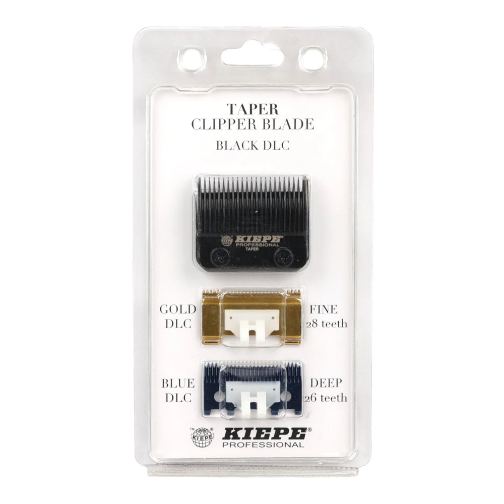Kiepe Black DLC Taper Clipper Blade Set