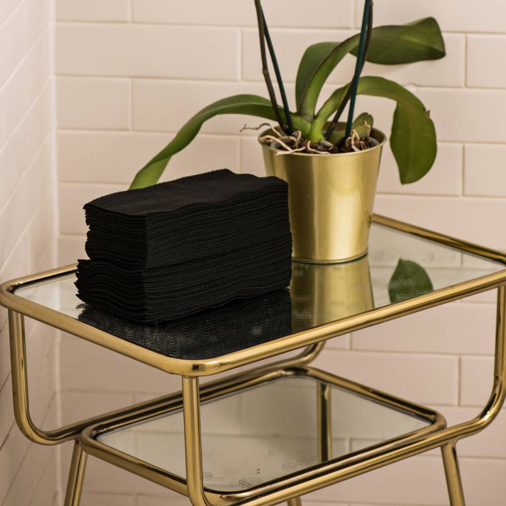 Scrummi Original Waffle Towel Black 40 x 20cm (200)