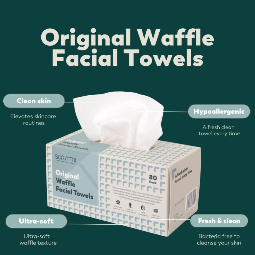 Scrummi Original Waffle Facial Towel 20 x 20cm (80)