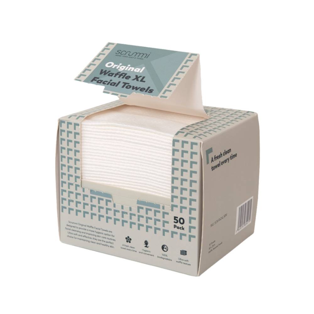 Scrummi Original Waffle XL Facial Towel 30 x 25cm (50)