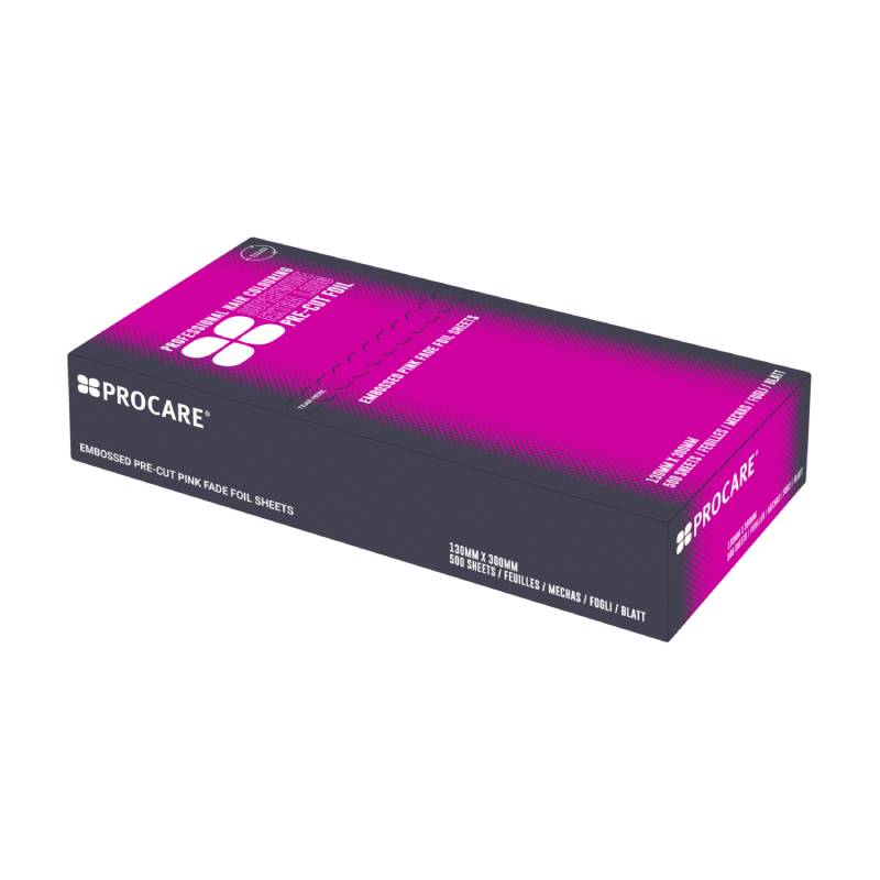 Procare Embossed Pink Superwide Extra Long Pre-Cut Foil 130mm x 300mm (500)