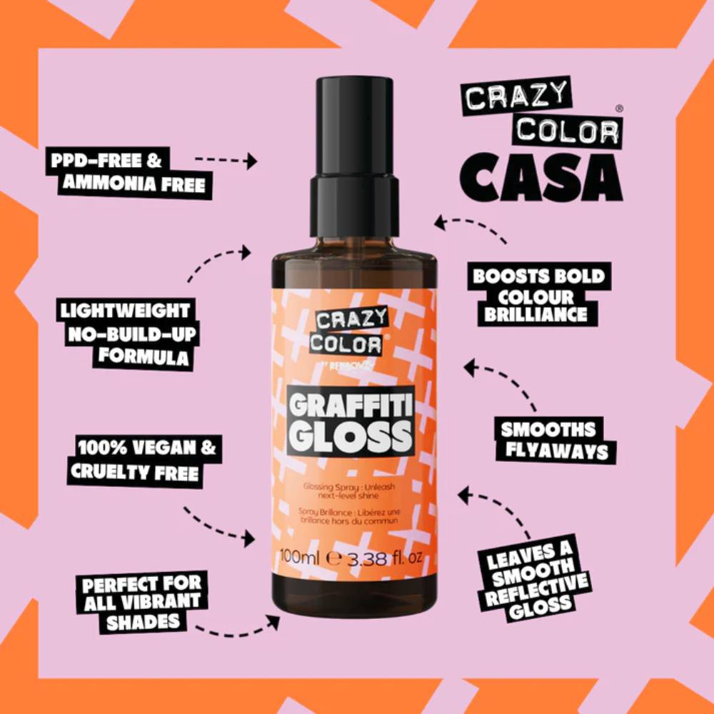 Crazy Color Graffiti Gloss Glossing Spray 100ml