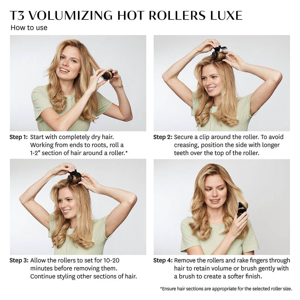 T3 Volumizing Hot Rollers Luxe 44mm & 38mm Hot Roller Set