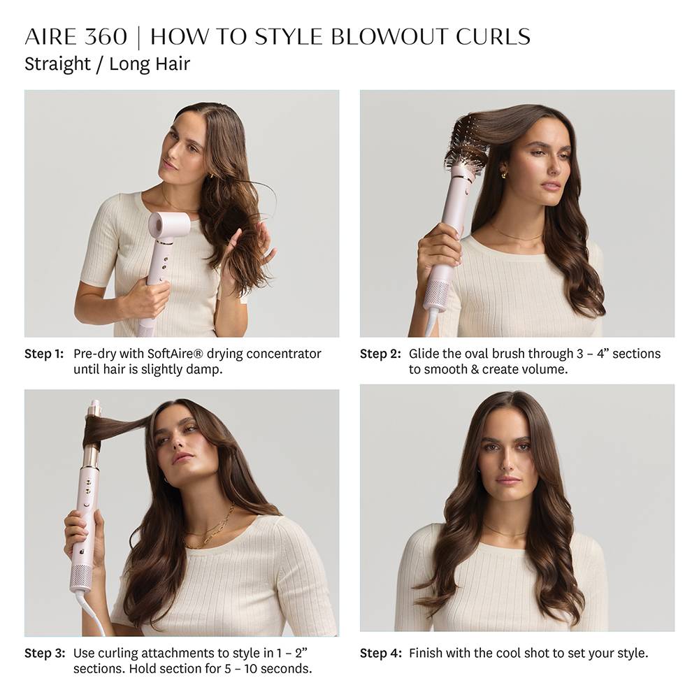 T3 Aire 360 Air Styler Blowout Kit Satin Blush