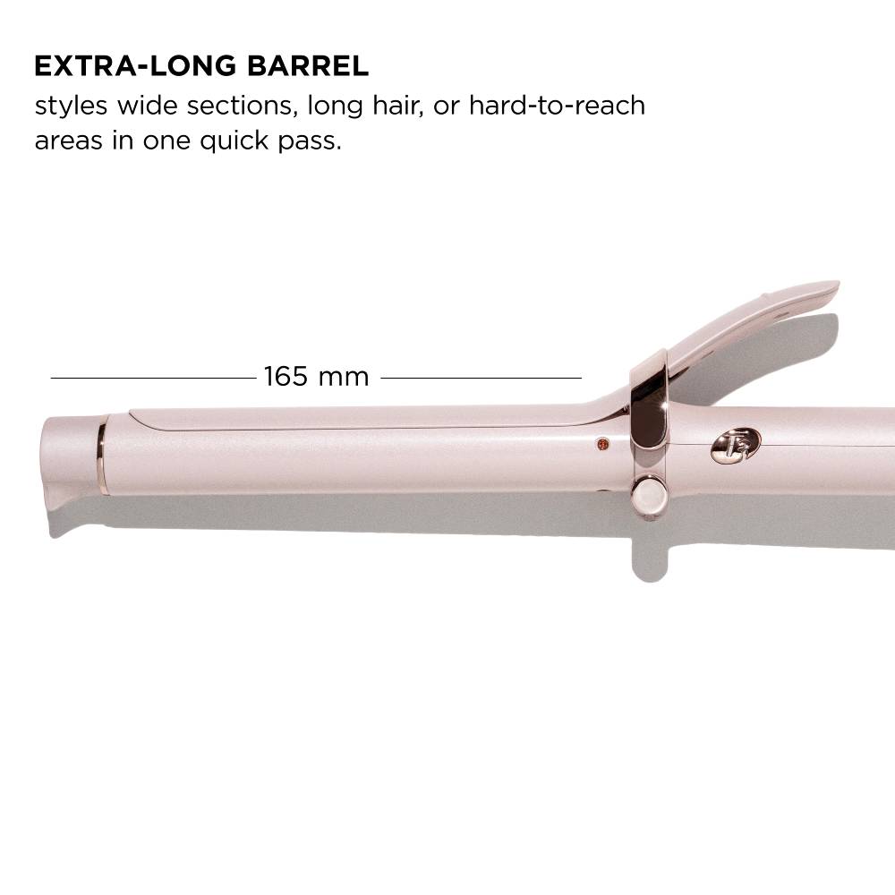 T3 SinglePass Curl 25mm Professional Curling Iron Satin Blush
