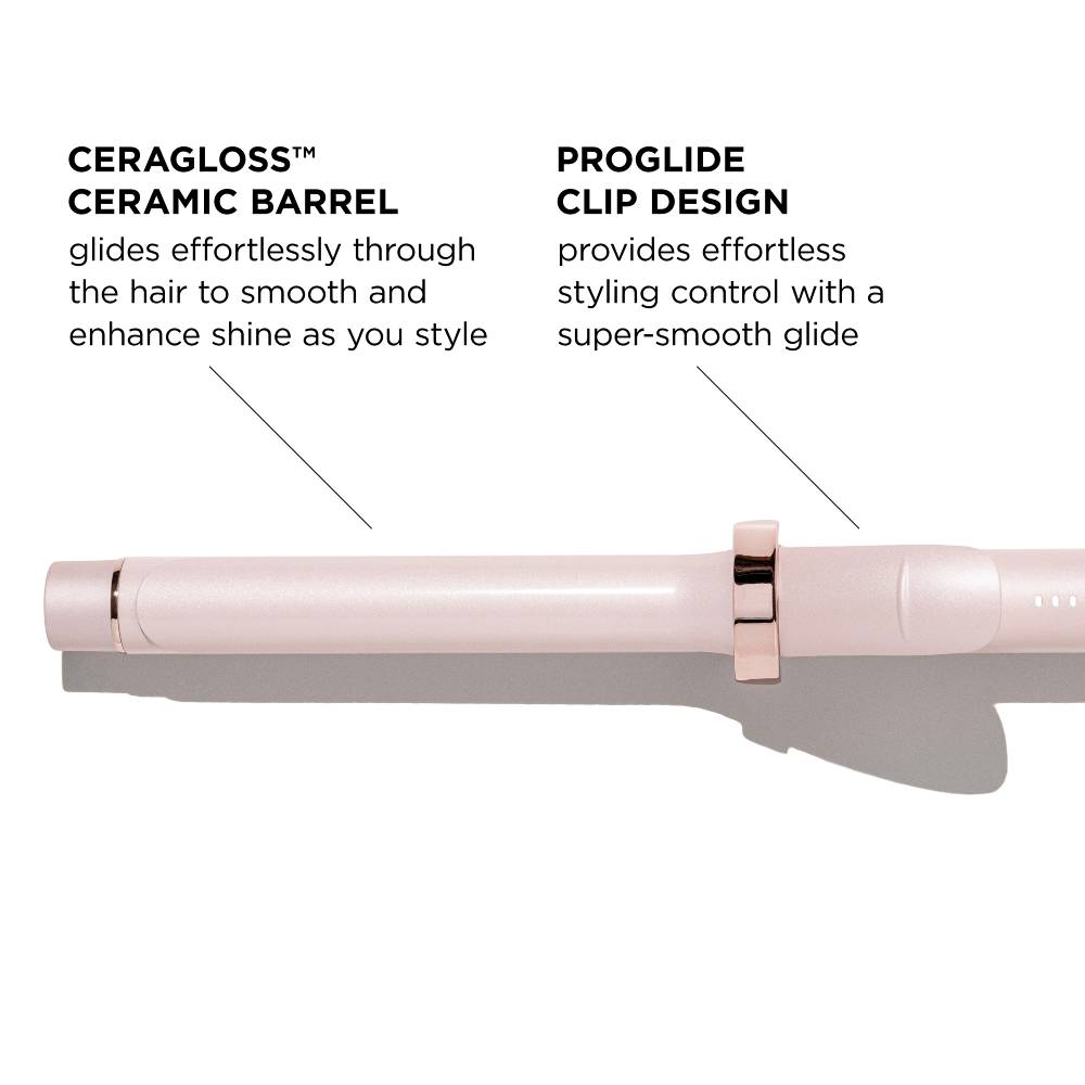 T3 SinglePass Curl 25mm Professional Curling Iron Satin Blush
