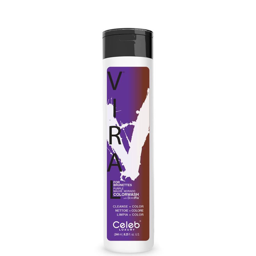 Celeb Luxury Viral Purple For Brunette Colorwash Shampoo 244ml