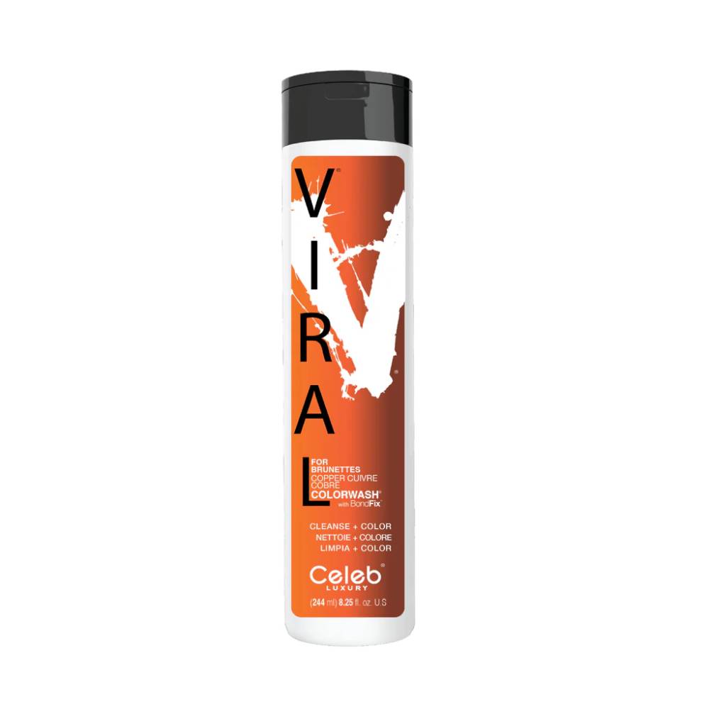 Celeb Luxury Viral Copper for Brunettes Colorwash Shampoo 244ml
