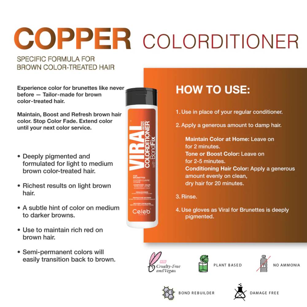 Celeb Luxury Viral Copper for Brunettes Colorditioner Conditioner 244ml