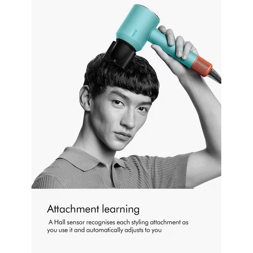 Dyson Supersonic Nural™ hair dryer in Vinca blue patina and topaz