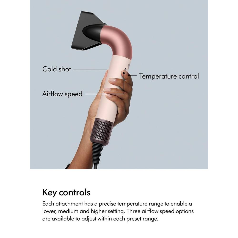 Dyson Supersonic r™ hair dryer – Straight+Wavy (Ceramic Pink/Rose Gold)