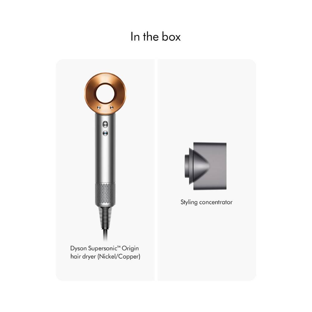 Dyson Supersonic Origin hair dryer (Nickel/Copper)
