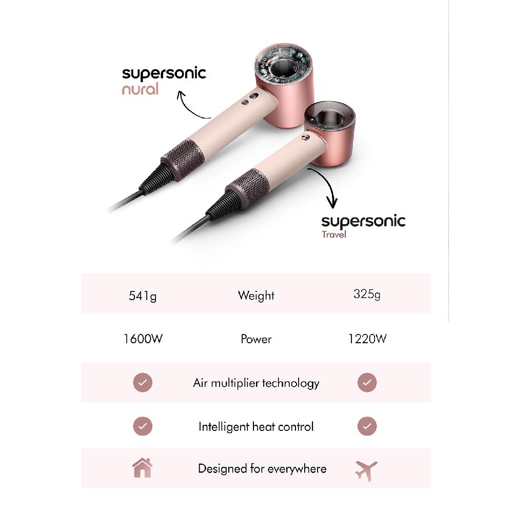 Dyson Supersonic Travel™ hair dryer (Ceramic Pink/Rose Gold)