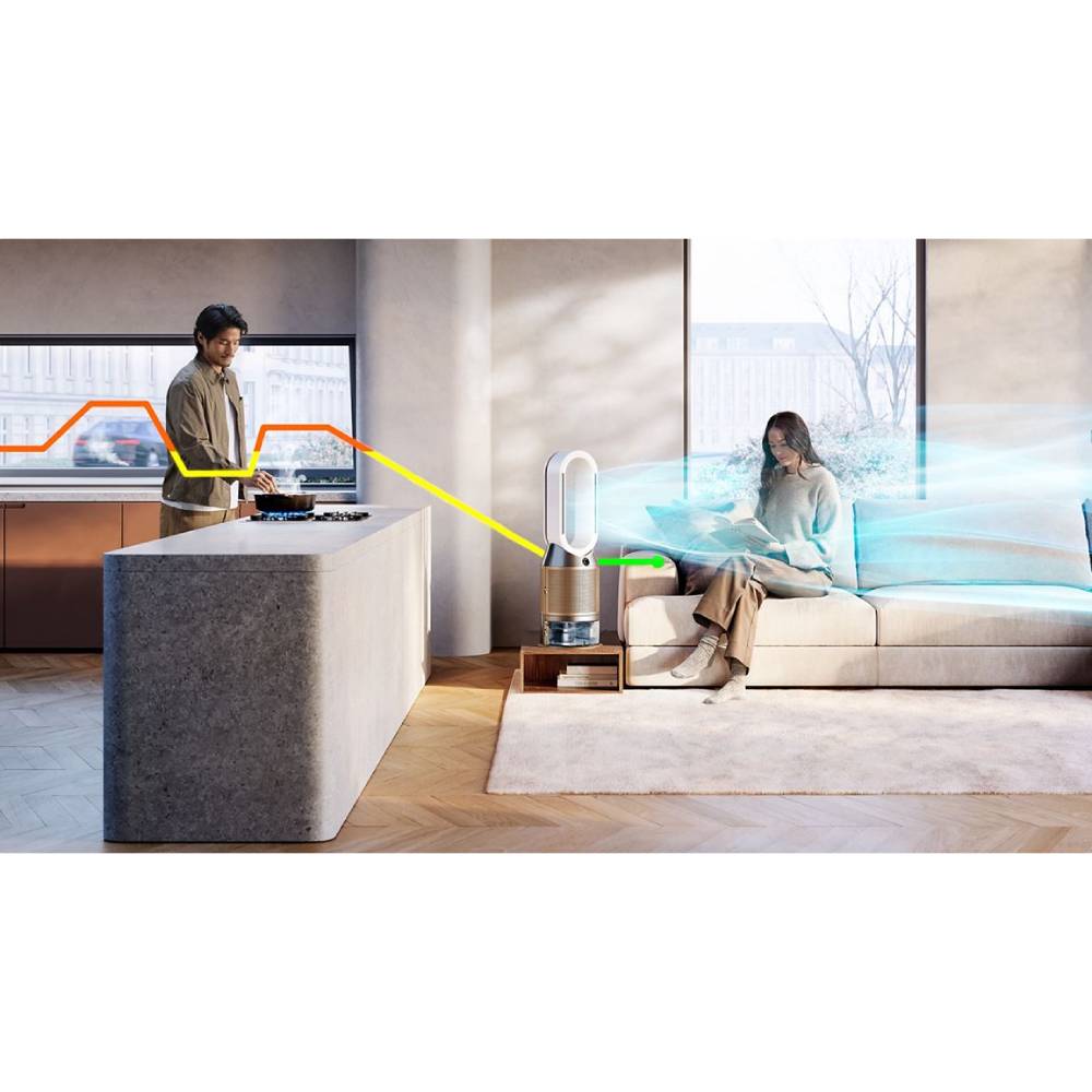 Dyson Purifier Humidify+Cool PH2 De-NOx Purifying humidifying fan (White/Gold)