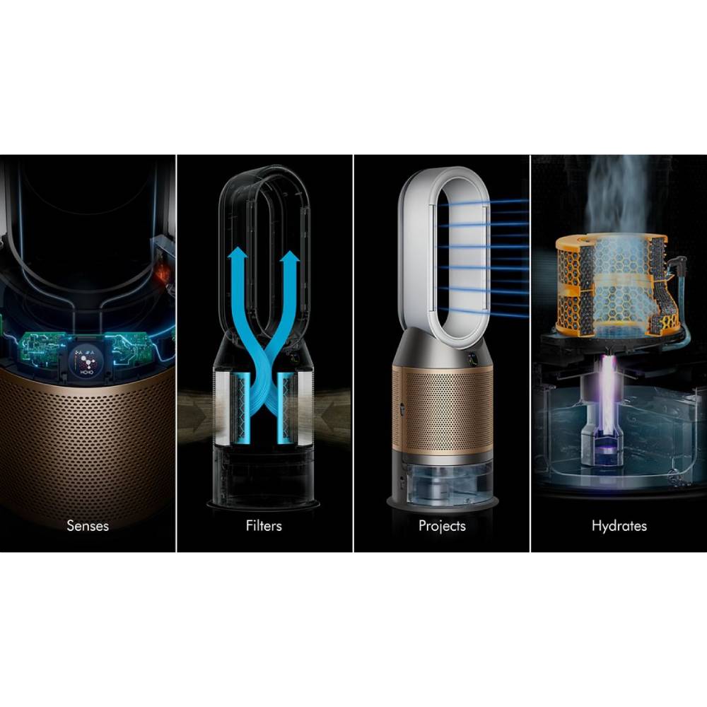Dyson Purifier Humidify+Cool PH2 De-NOx Purifying humidifying fan (White/Gold)
