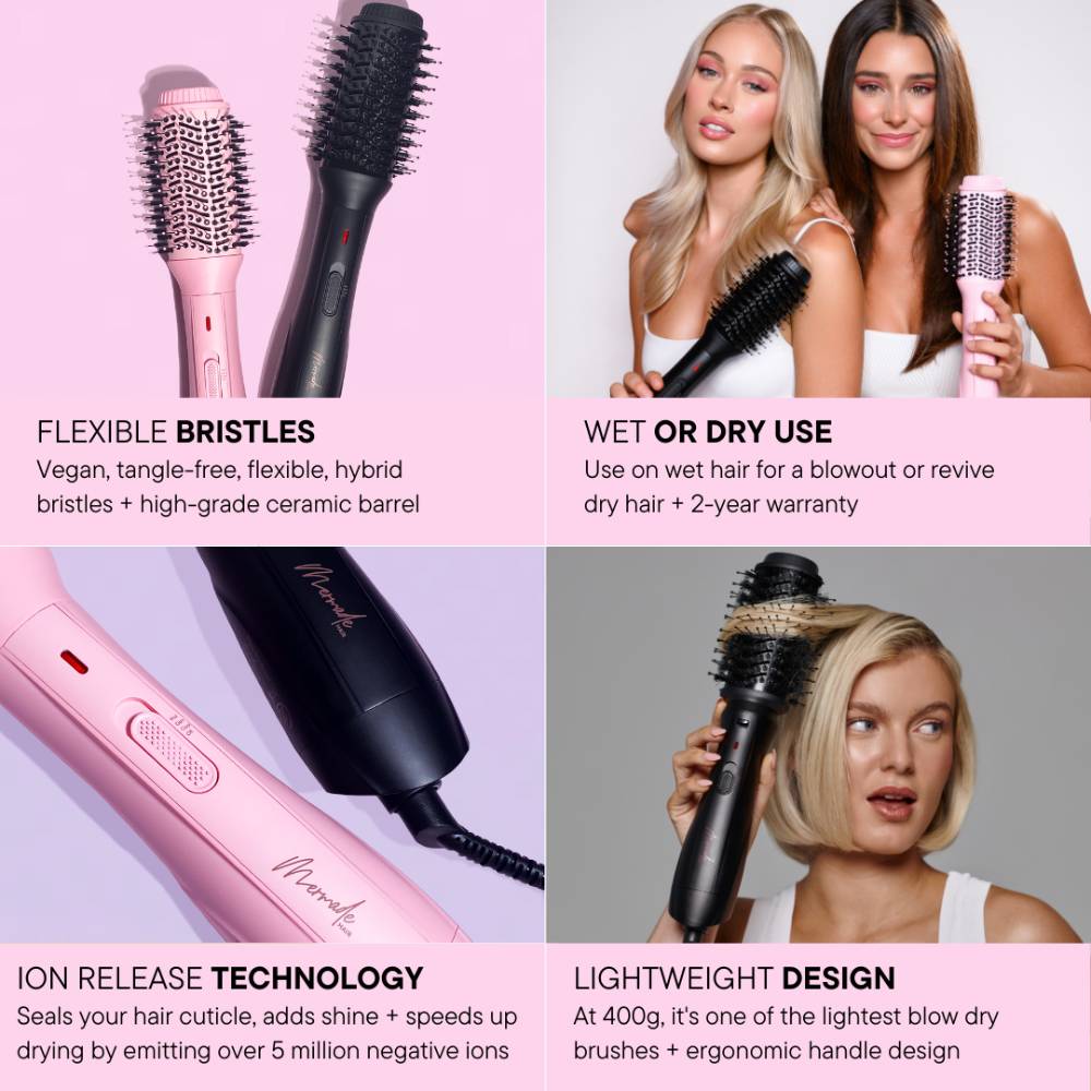 Mermade Hair Blow Dry Brush - Signature Pink