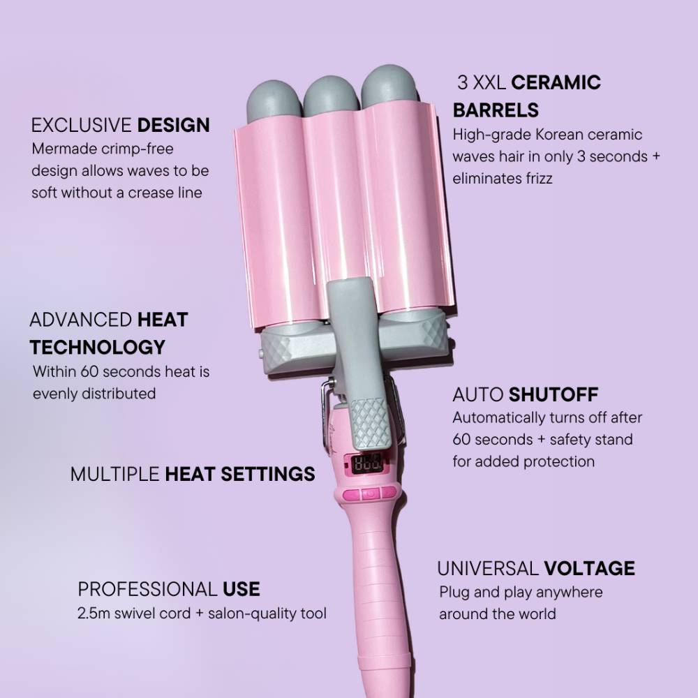 Mermade Hair PRO Pink 32mm Waver