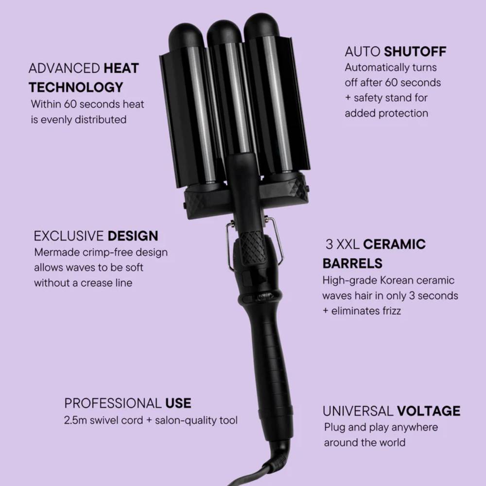 Mermade Hair Pro Hair Waver - 32mm Black