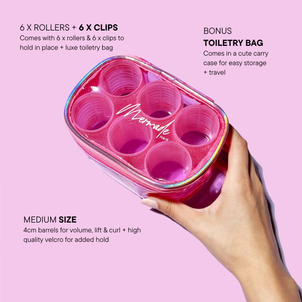 Mermade Hair Velcro Roller Kit + Clips