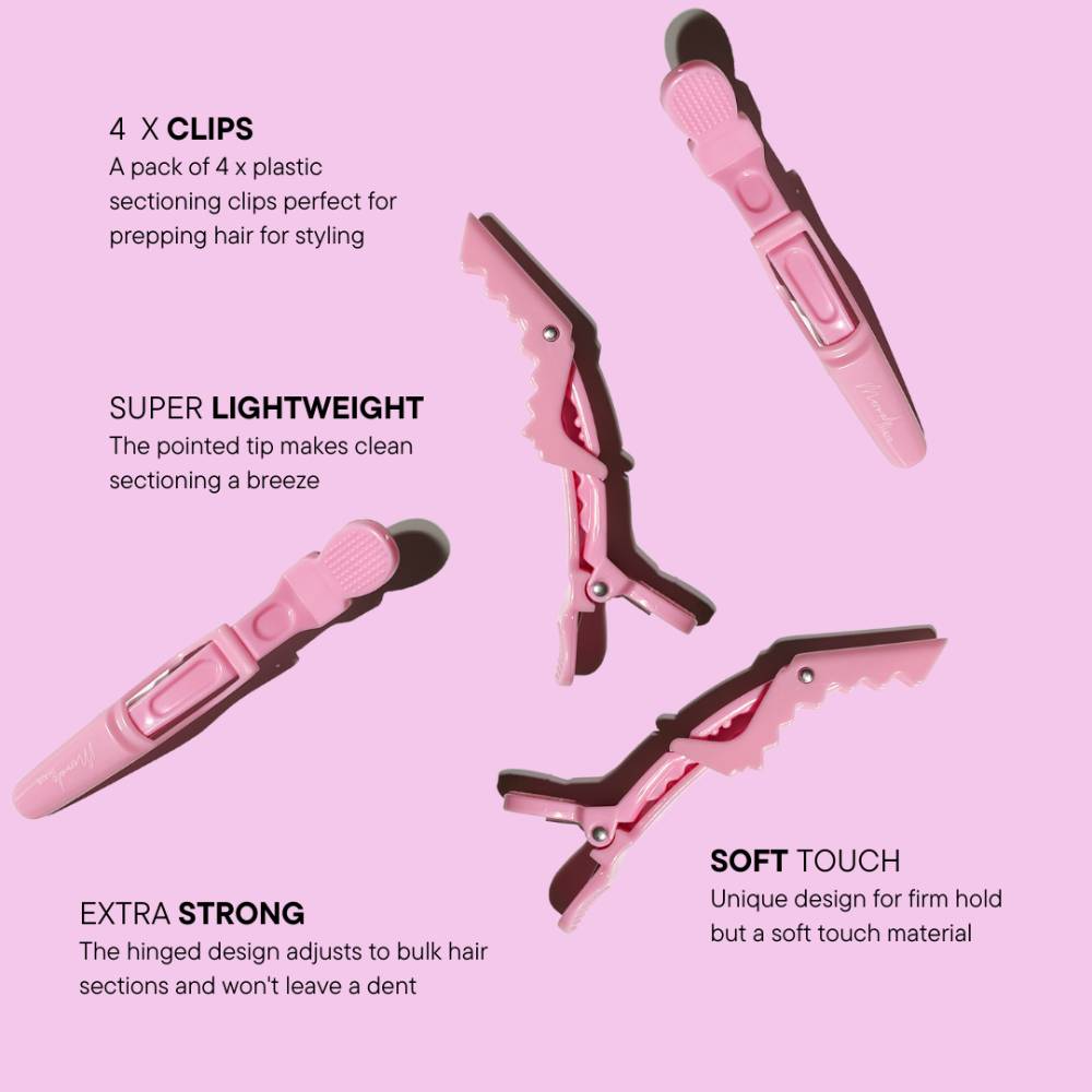 Mermade Hair Grip Clips Pink