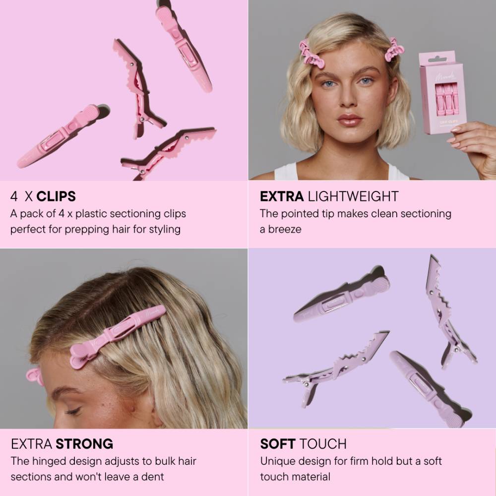 Mermade Hair Grip Clips Pink