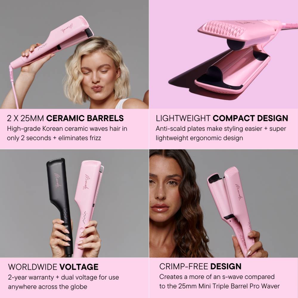 Mermade Hair Double Waver Pink