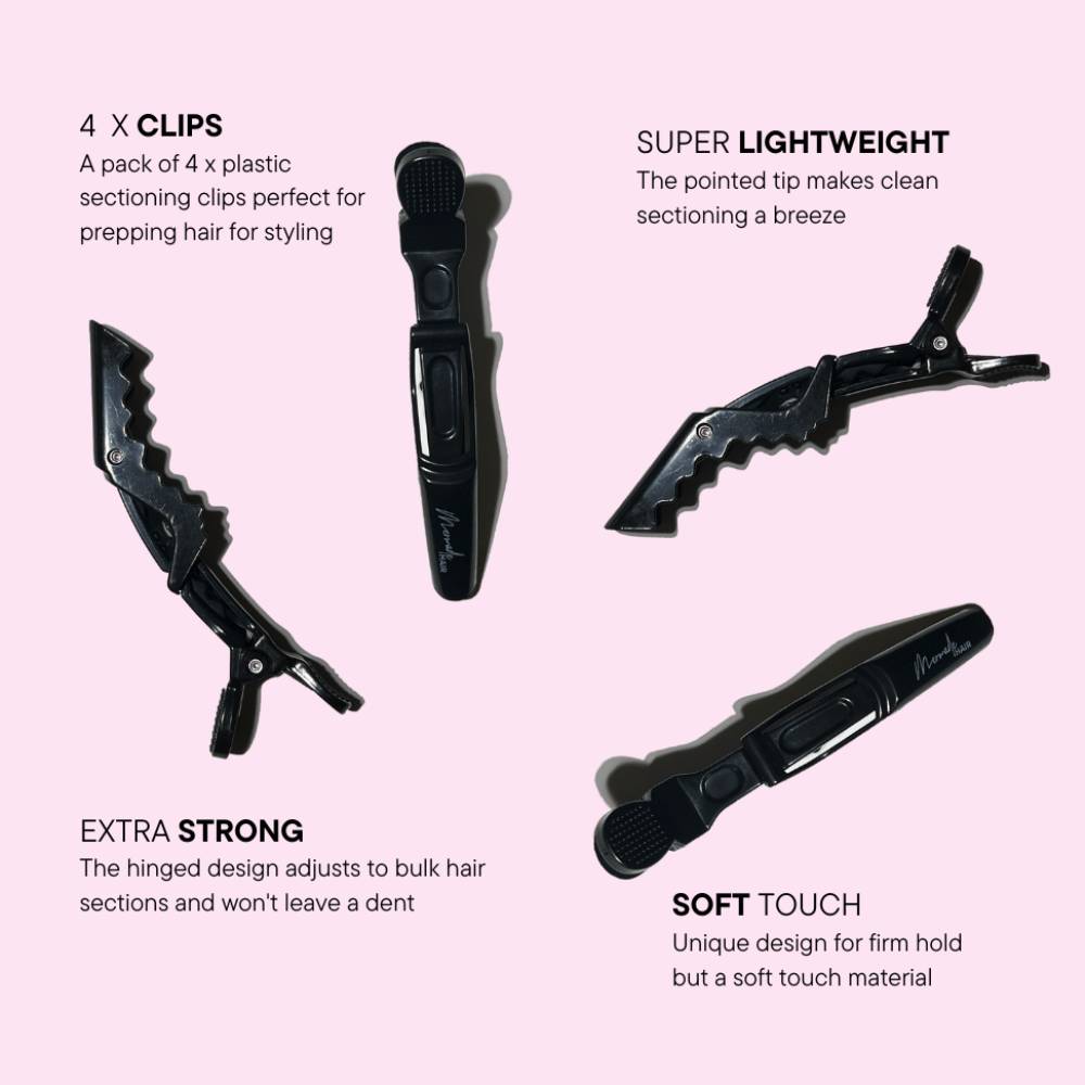 Mermade Hair Grip Clips Black