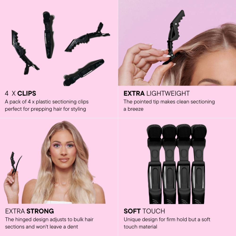 Mermade Hair Grip Clips Black