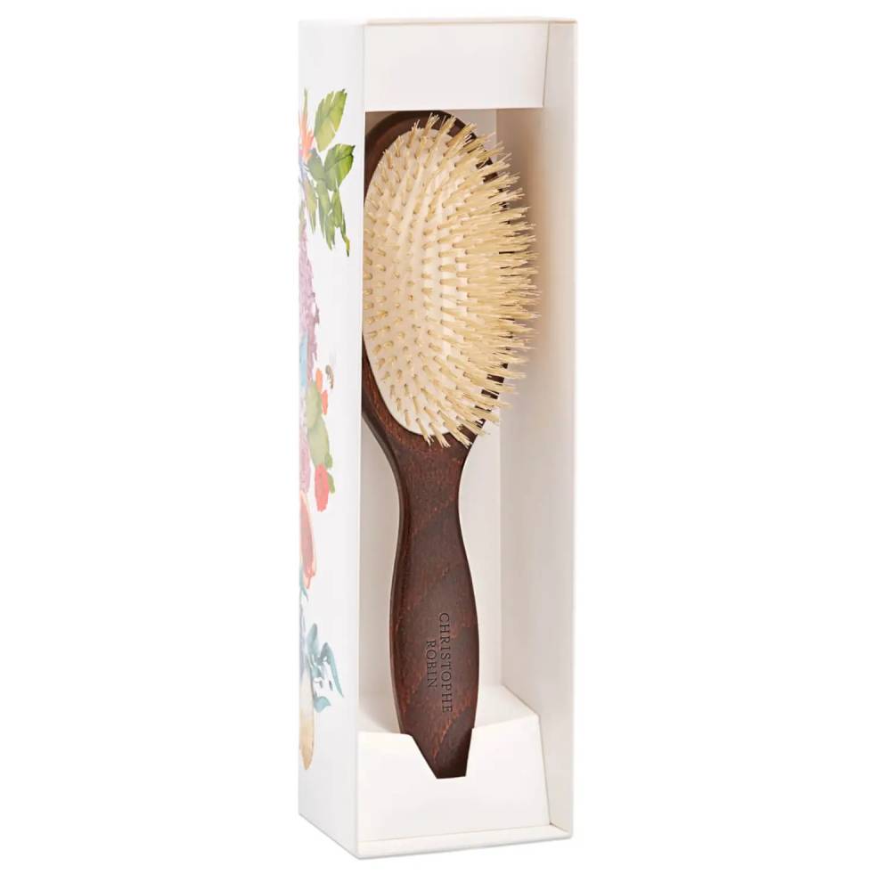 Christophe Robin Detangling Hair Brush 100% Natural Boar-Bristle & Wood
