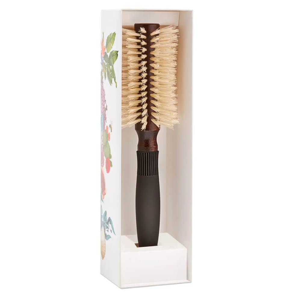 Christophe Robin Pre-curved Blowdry Hairbrush 12 Rows 100% Natural Boar-Bristle & Wood