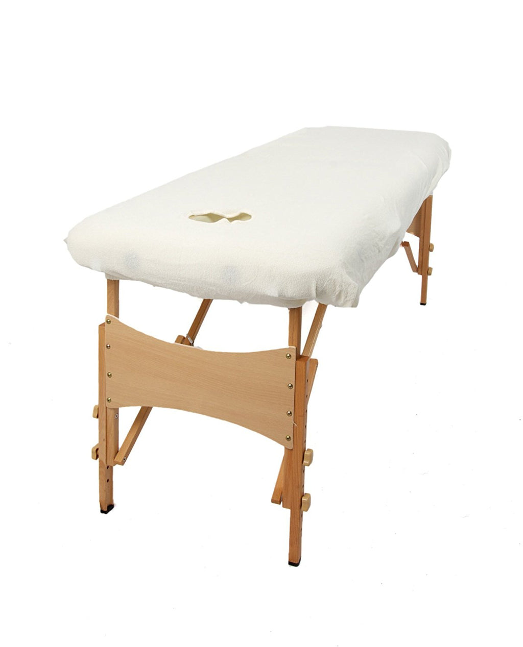 Head Gear Massage Couch Cover With Face Hole - White