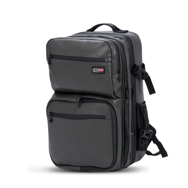 G&B Pro Premium Leather Collection All-In-One Mobile Station Full Size - Grey/Black