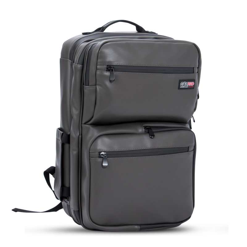 G&B Pro Premium Leather Collection All-In-One Mobile Station Full Size - Grey/Black