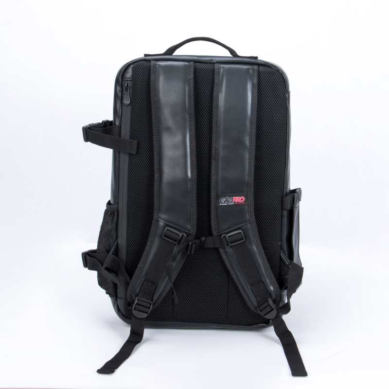 G&B Pro Premium Leather Collection All-In-One Mobile Station Full Size - Black/Black