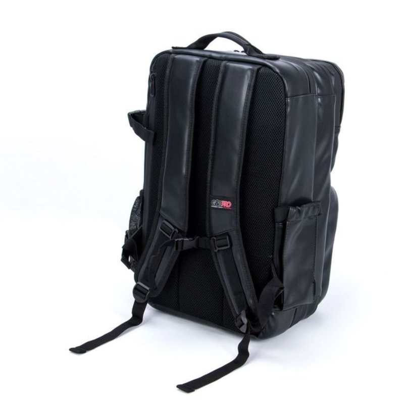 G&B Pro Premium Leather Collection All-In-One Mobile Station Full Size - Black/Black