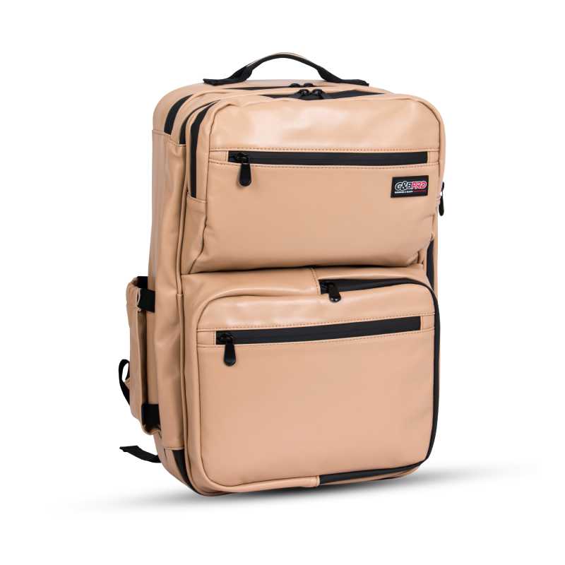 G&B Pro Premium Leather Collection All-In-One Mobile Station Full Size - Tan/Black