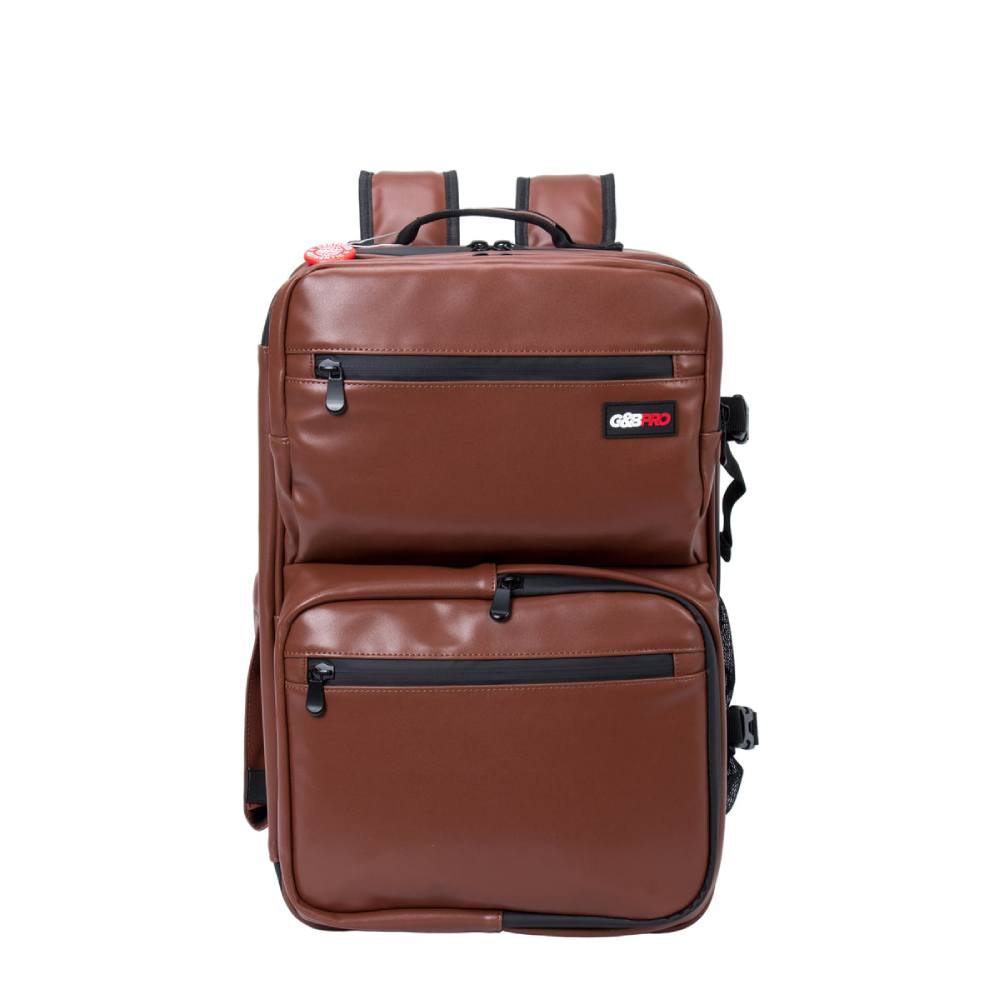 G&B Pro Premium Leather Collection All-In-One Mobile Station Full Size - Brown/Black