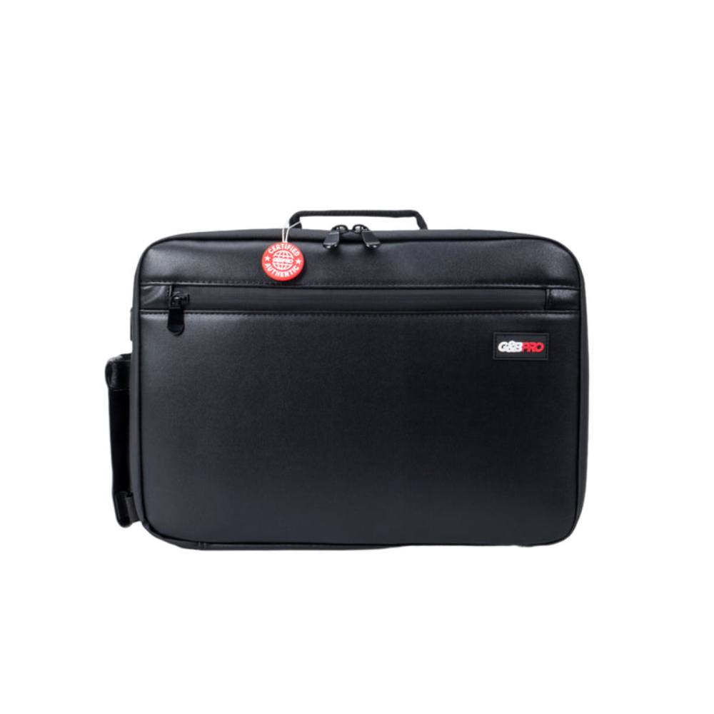 G&B Pro Premium Leather Collection Crossbody All-In-One Mobile Station - Black/Black