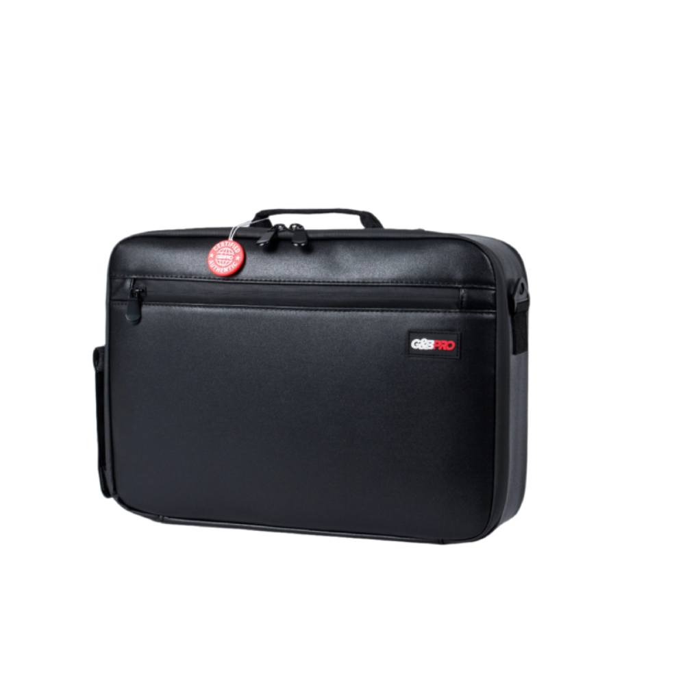 G&B Pro Premium Leather Collection Crossbody All-In-One Mobile Station - Black/Black