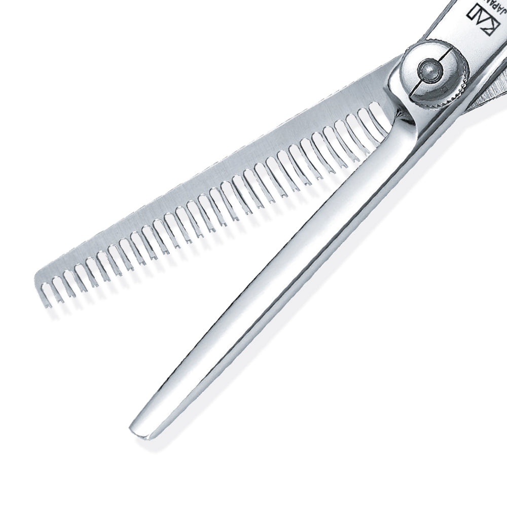 Kasho Green Straight Texturizer 30 Teeth Thinning Scissors (Bottom Blade) 5.5"