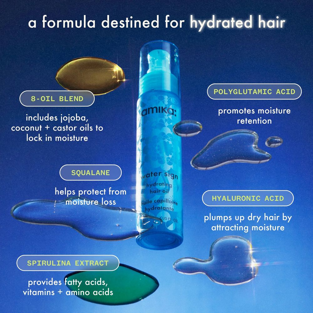 amika Water Sign Hydrating Hair Oil 50ml