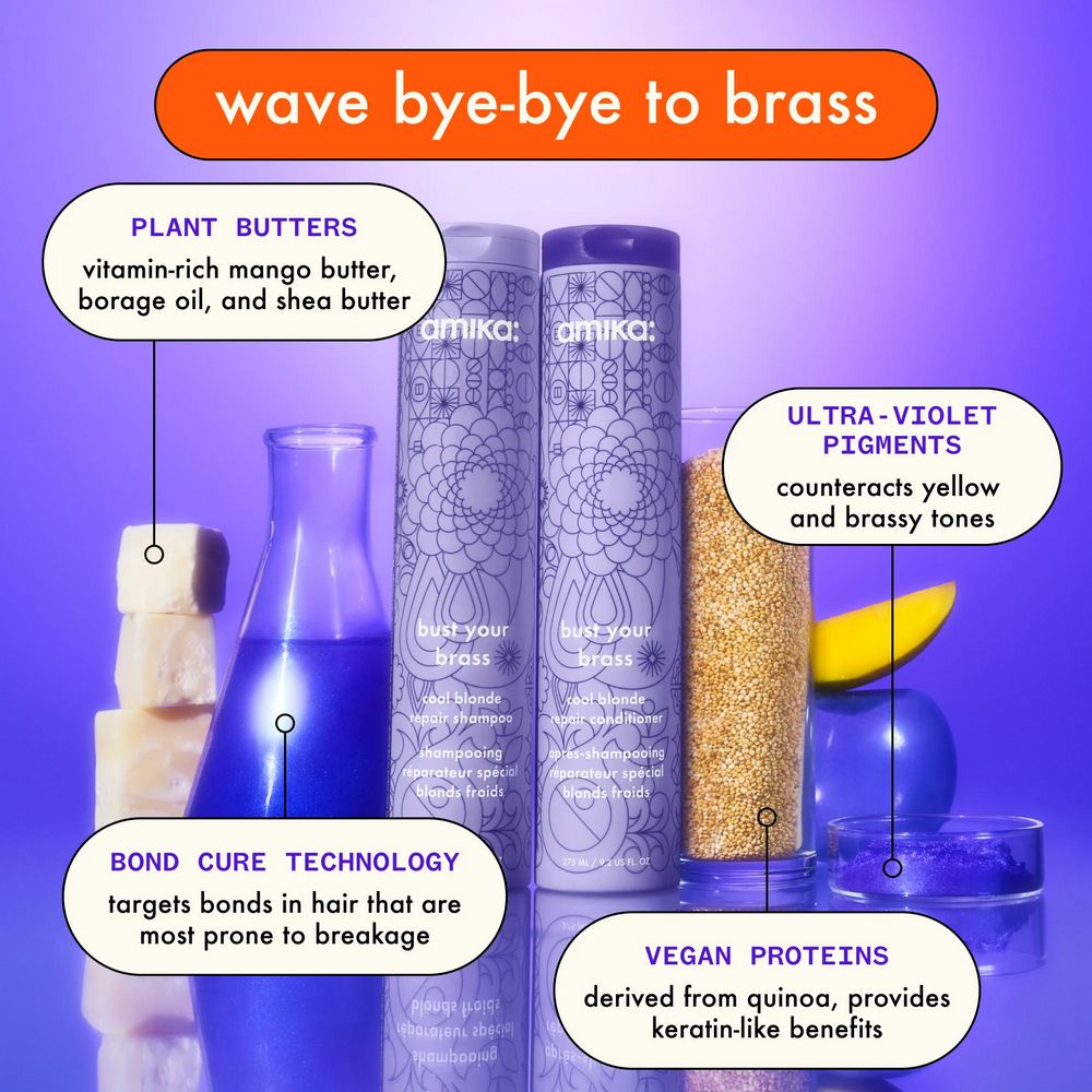 amika Bust Your Brass Cool Blonde Repair Conditioner 1000ml